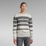 G-star raw irregular stripe sweater oyst