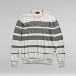 G-star raw irregular stripe sweater oyst - Image 4