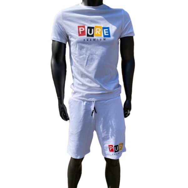 Pure Premium Block S/S Tee Wht