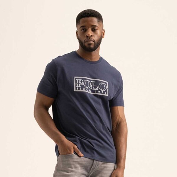 Polo Mens Logo Transfer S/S Tee Navy