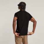 G-Star Raw Stacked Old Skool S/S Tee Blk - Image 2