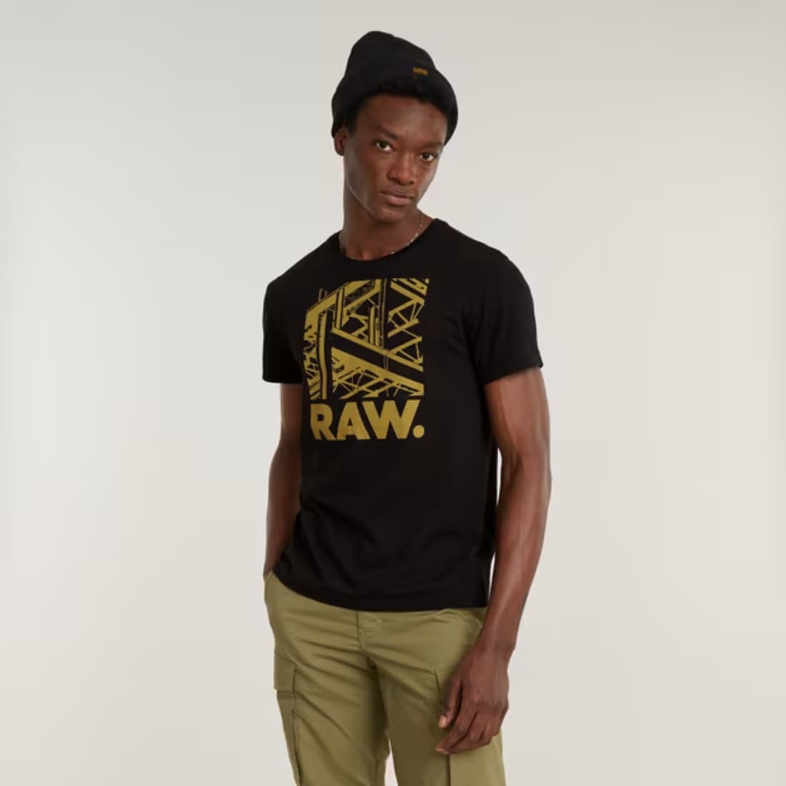 543-1103 G-Star Raw Construction Rt S/S Tee Dkblk - Image 1