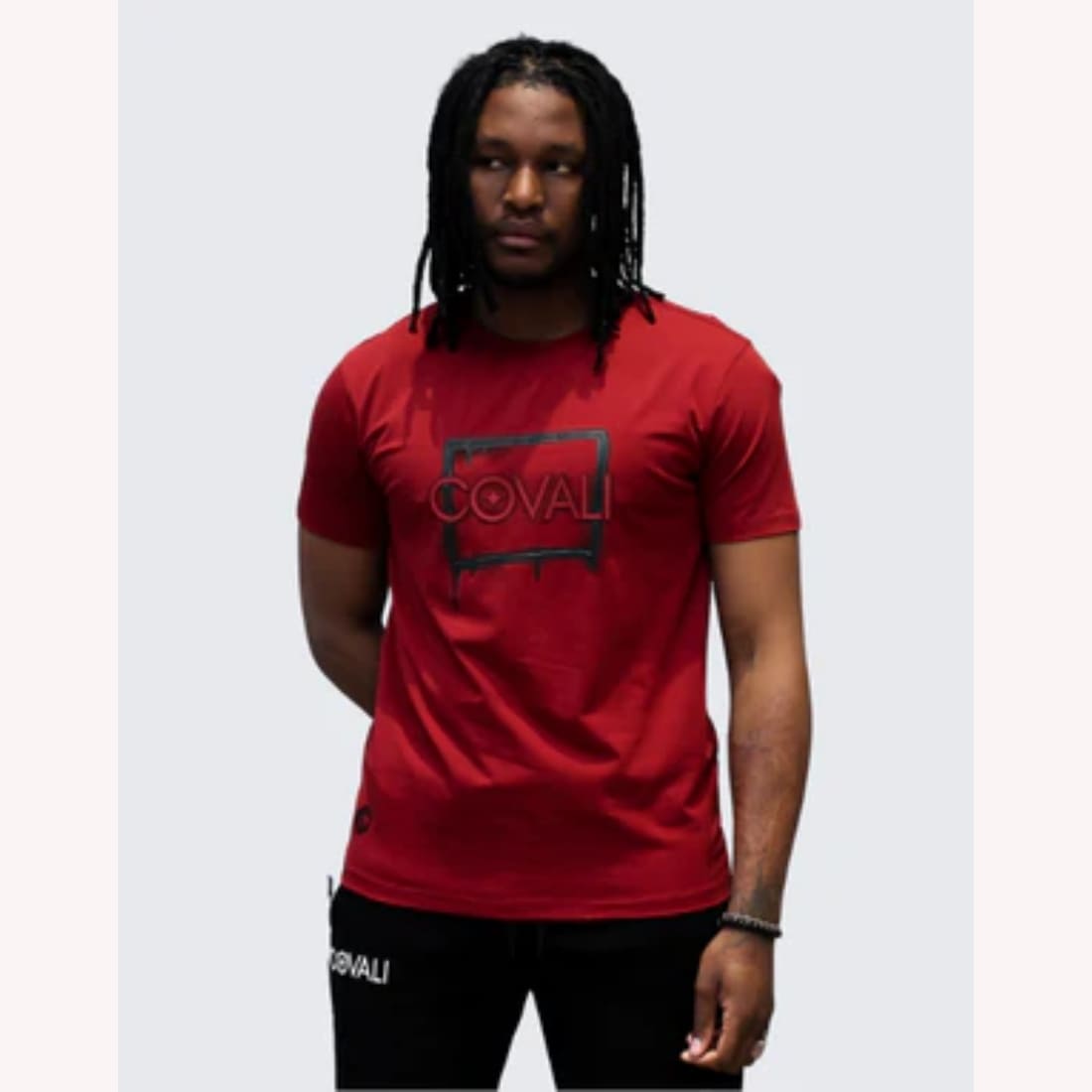 74-9 Covali Jose T-Shirt In Burgundy Men - Image 1