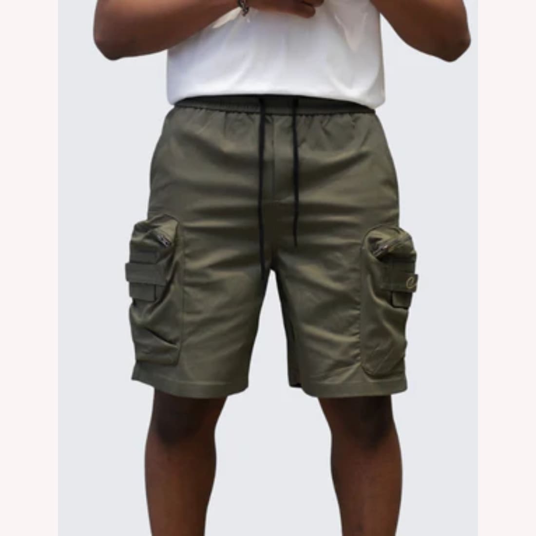 76-4 Covali Cargo Shorts In Military Green - Image 1