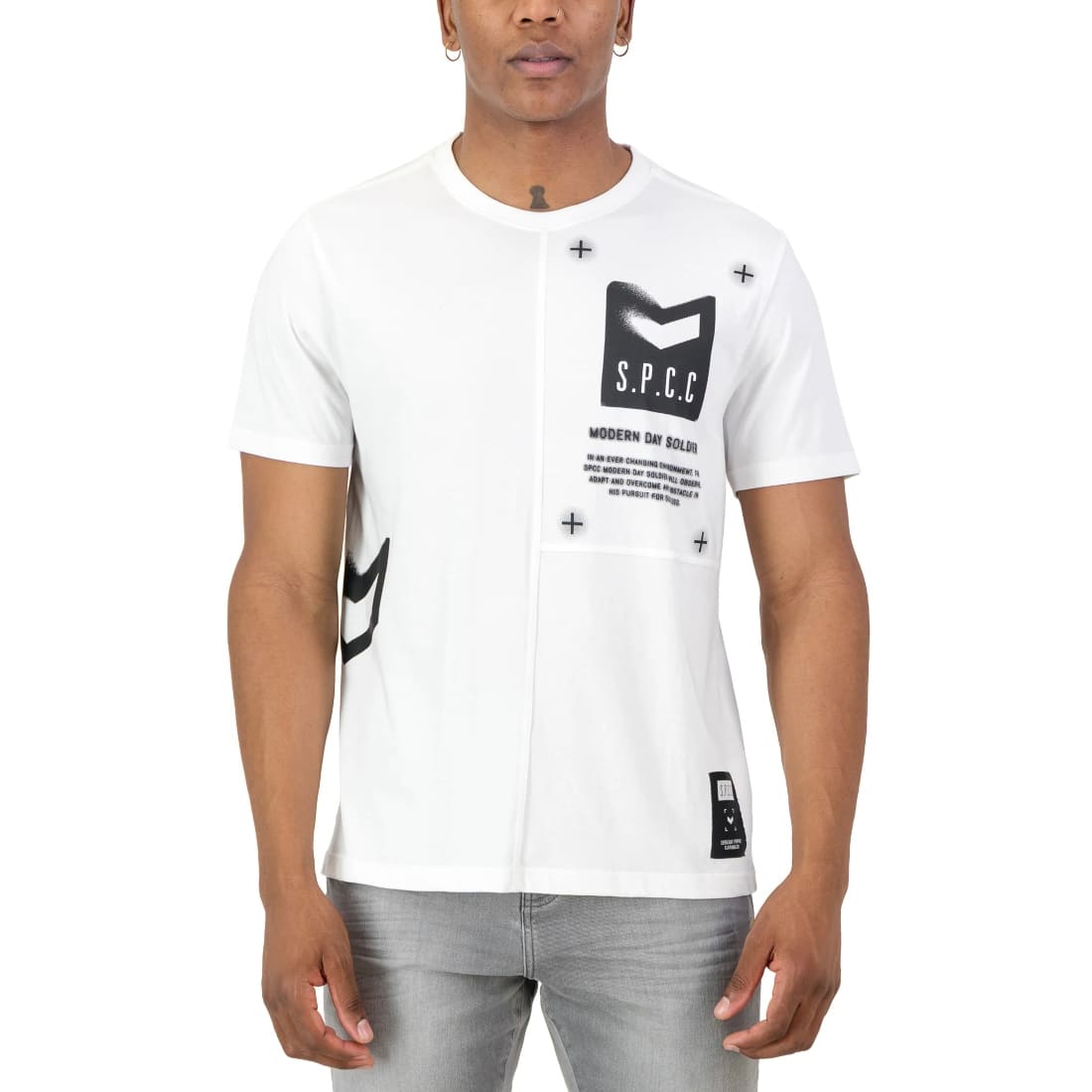 615-670 S.P.C.C Judd S/S Tee Wht - Image 1