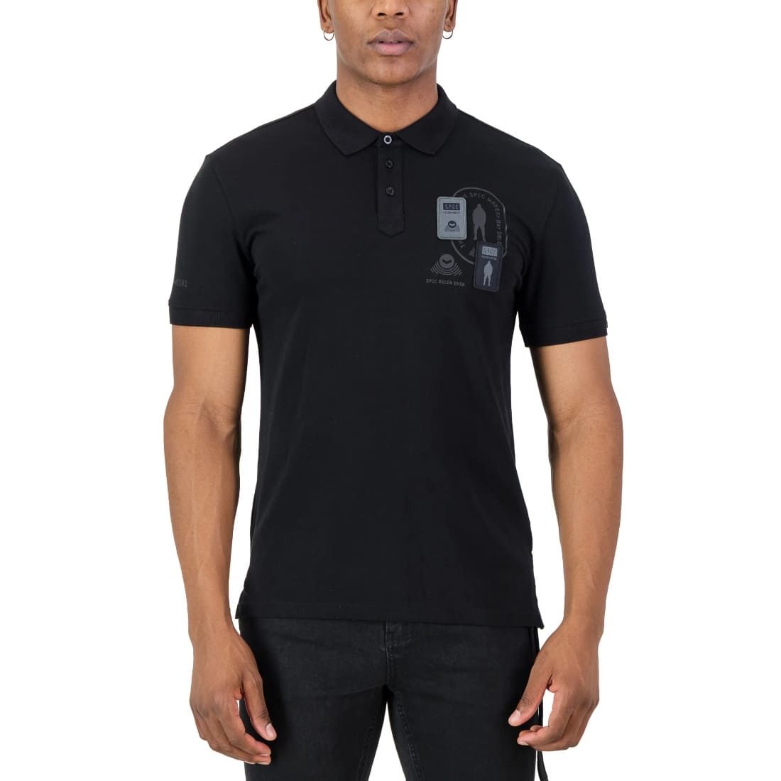 615-674 S.P.C.C Recon Escalade S/S Golfer Blk - Image 1