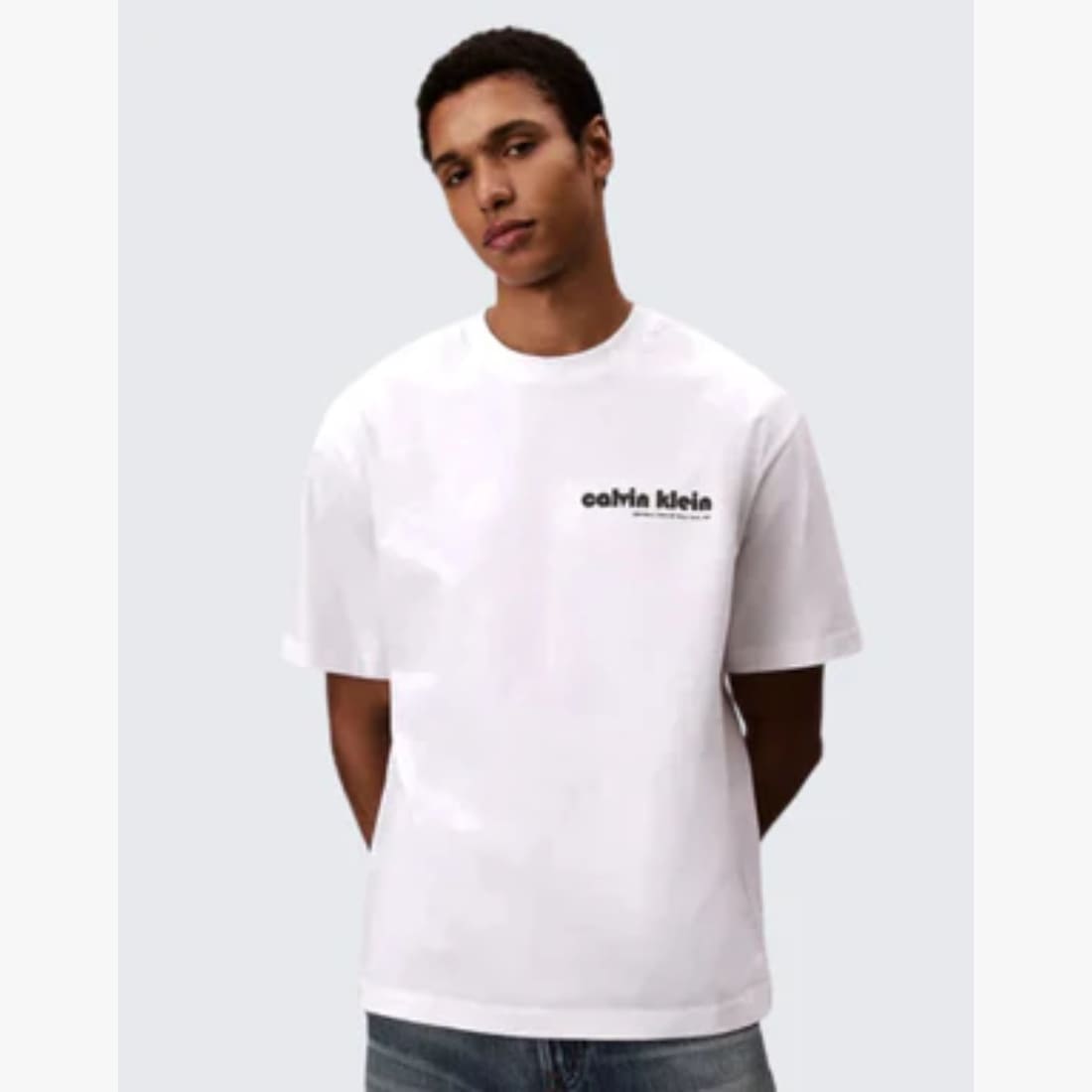 739-180 Calvin Klein Bauhaus Graphic S/S Tee Wht - Image 1