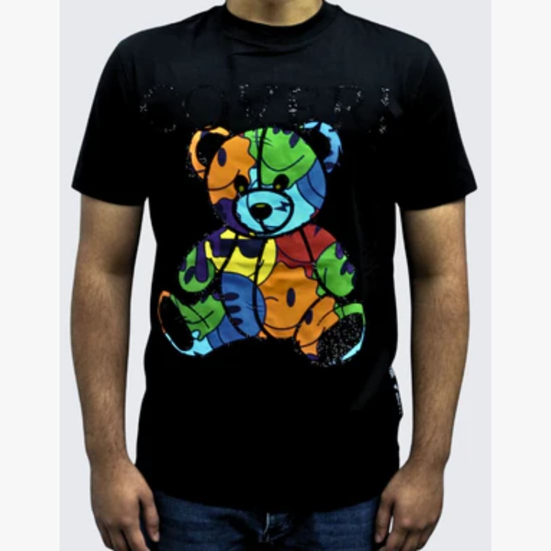 750-172 Enrico Coveri Bling S/S Tee 06 Blk - Image 1