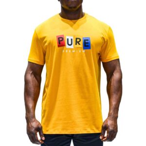 Pure Premium Block S/S Tee Mustard